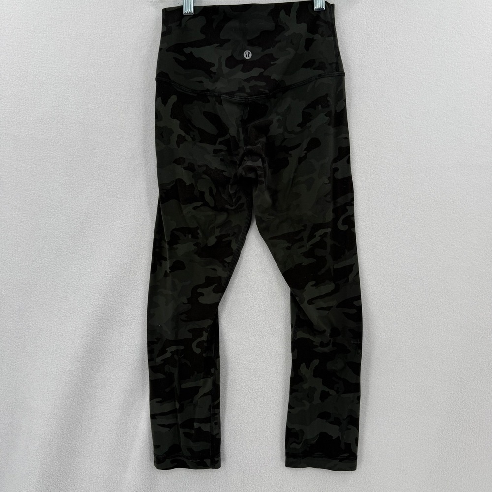 Lululemon Align Crop Leggings Women 4 Green Black Incognito Camo 21 Nulu